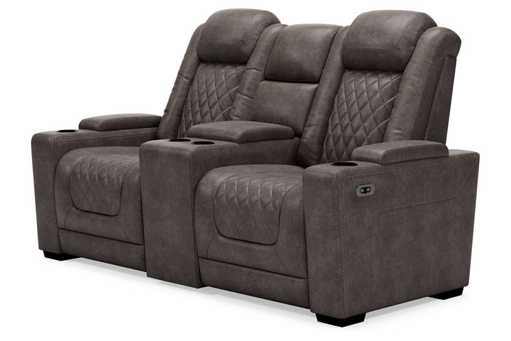 HyllMont Power Reclining Loveseat with Console (9300318)