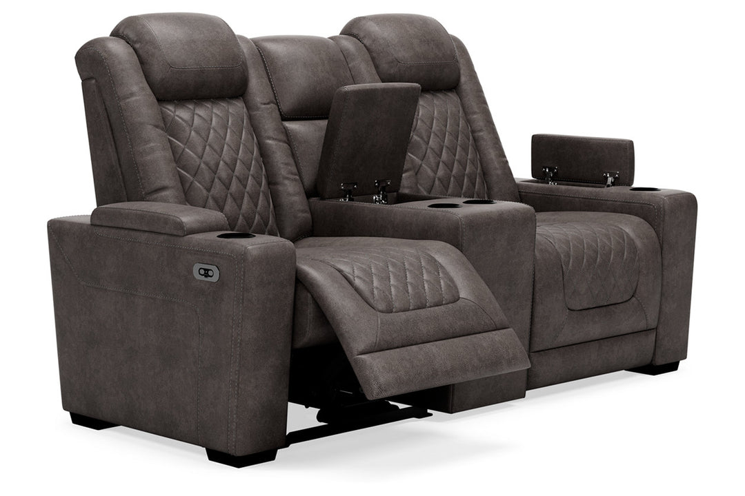 HyllMont Power Reclining Loveseat with Console (9300318)