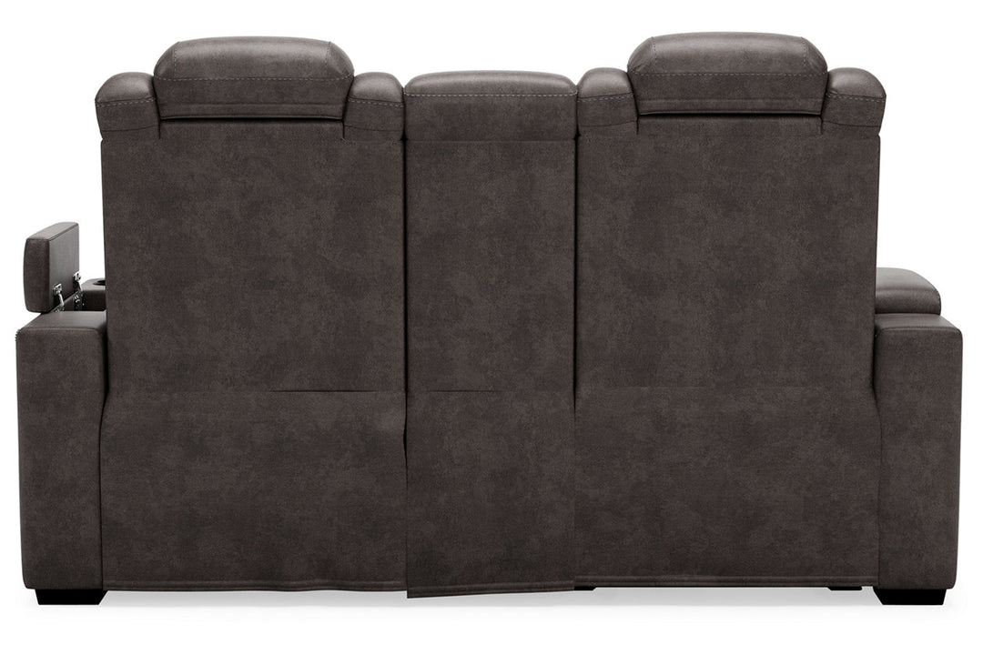 HyllMont Power Reclining Loveseat with Console (9300318)