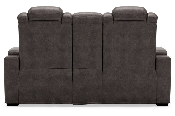 HyllMont Power Reclining Loveseat with Console (9300318)