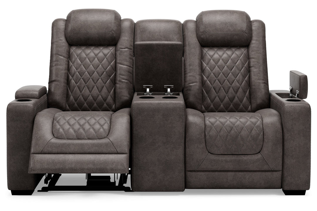 HyllMont Power Reclining Loveseat with Console (9300318)