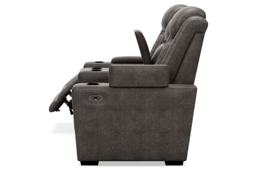 HyllMont Power Reclining Loveseat with Console (9300318)