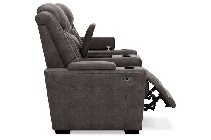 HyllMont Power Reclining Loveseat with Console (9300318)