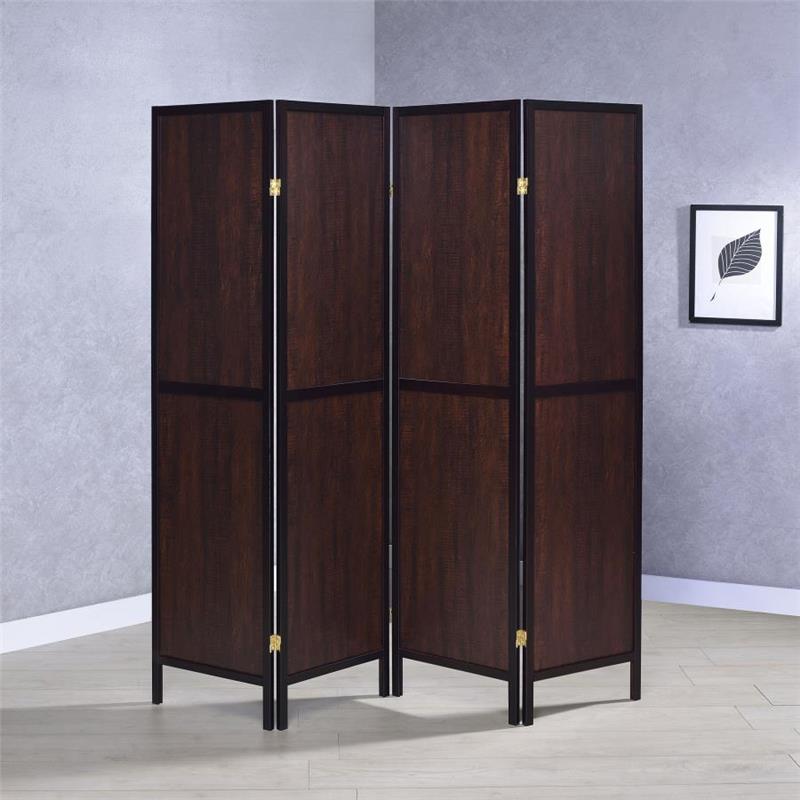 Deepika 4-panel Folding Screen Tobacco and Cappuccino (961414)