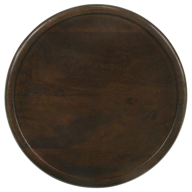 Krish 24-inch Round Accent Table Dark Brown (936153)