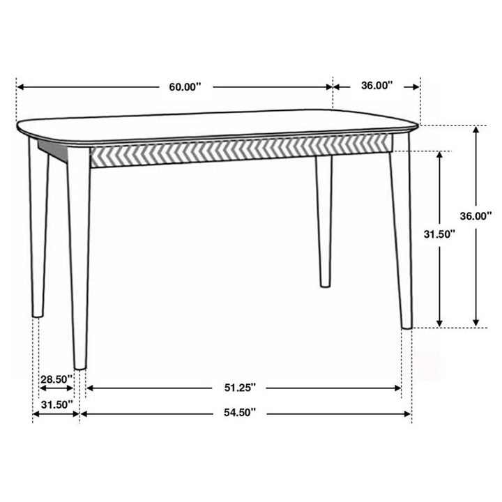 Partridge 5-piece Rectangular Counter Height Dining Set Natural Sheesham and Espresso (110578-S5E)