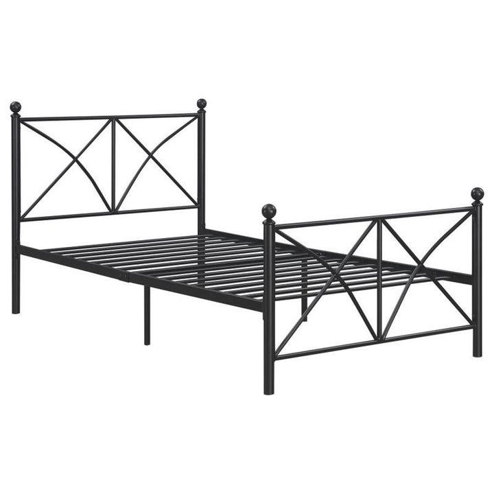 Hart Twin Platform Bed Black (422755T)