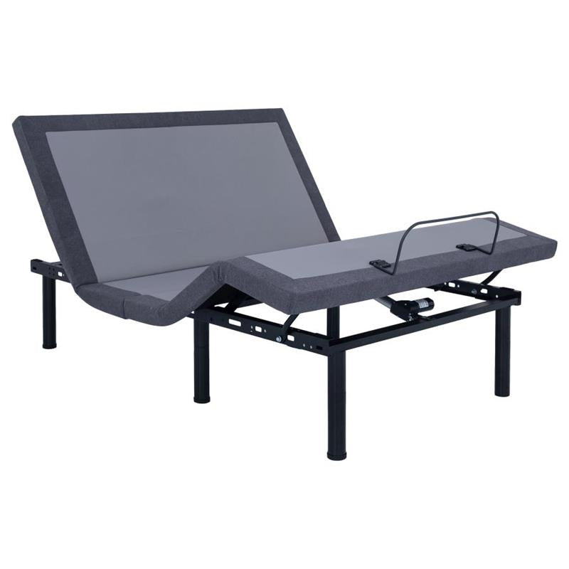 Clara Full Adjustable Bed Base Grey and Black (350131F)