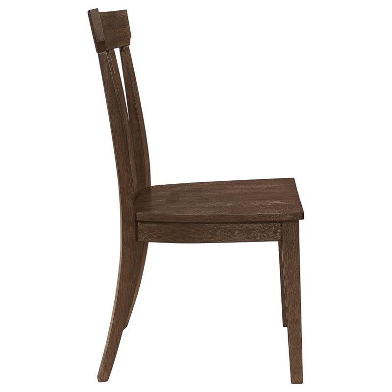 Reynolds Slat Back Dining Side Chair Brown Oak (Set of 2) (107592)