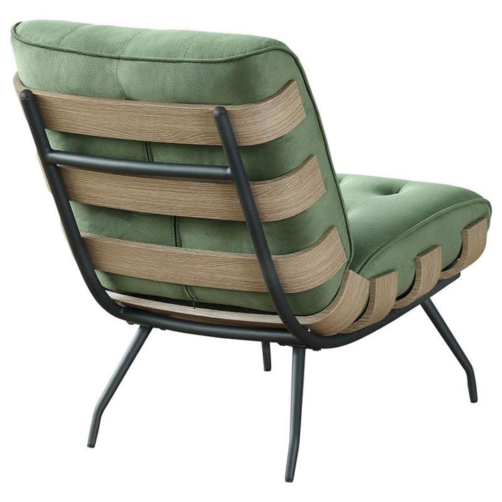 Aloma Armless Tufted Accent Chair Green (907502)