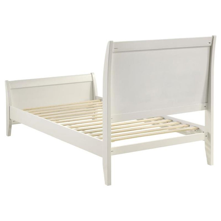 Selena Bedroom Set Sleigh Headboard Buttermilk (400231T-S5)