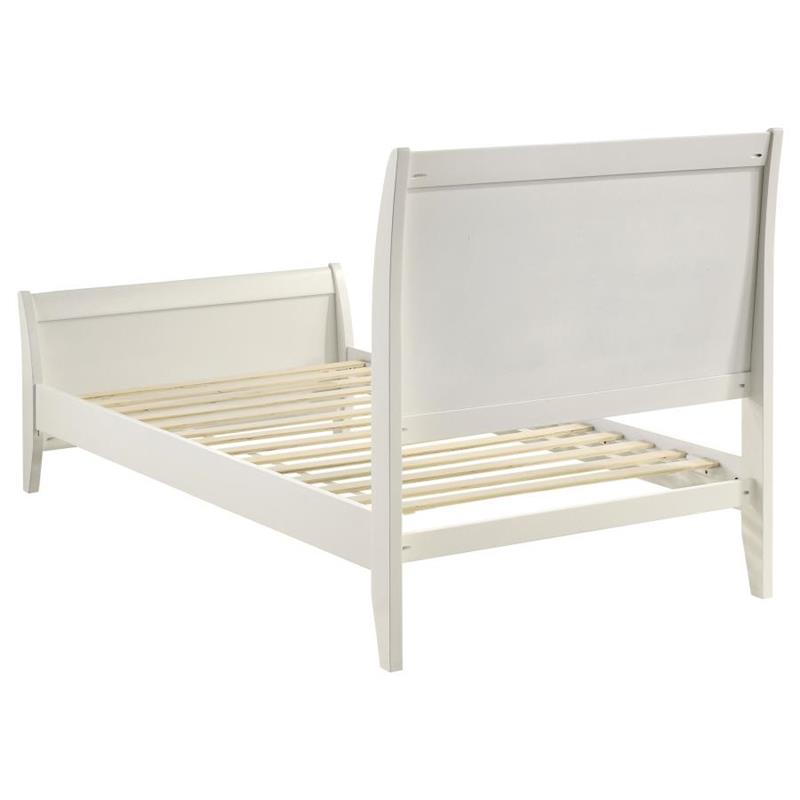 Selena Bedroom Set Sleigh Headboard Buttermilk (400231T-S4)