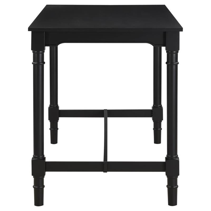 Martina 5-piece Rectangular Spindle Leg Counter Height Dining Set Oatmeal and Black (120577)