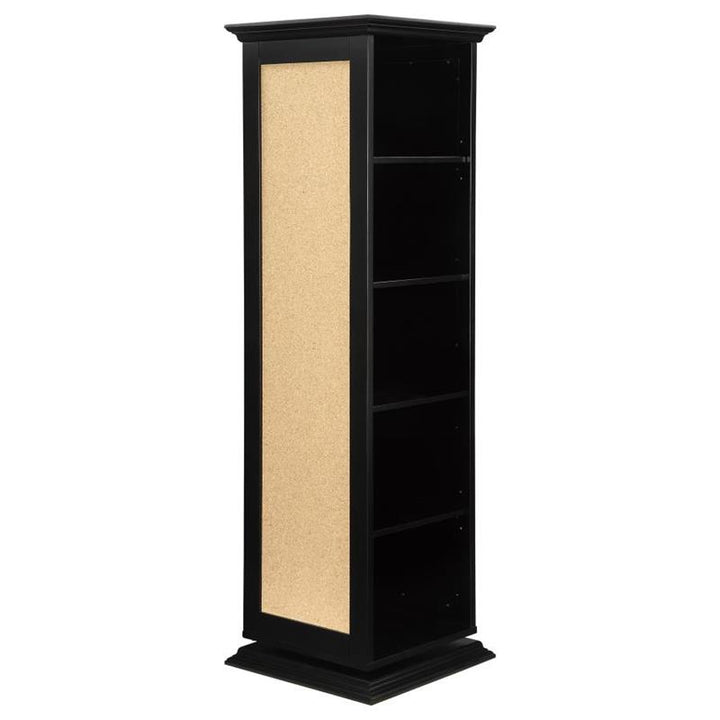 Robinsons Swivel Accent Cabinet with Cork Board Black (910083)