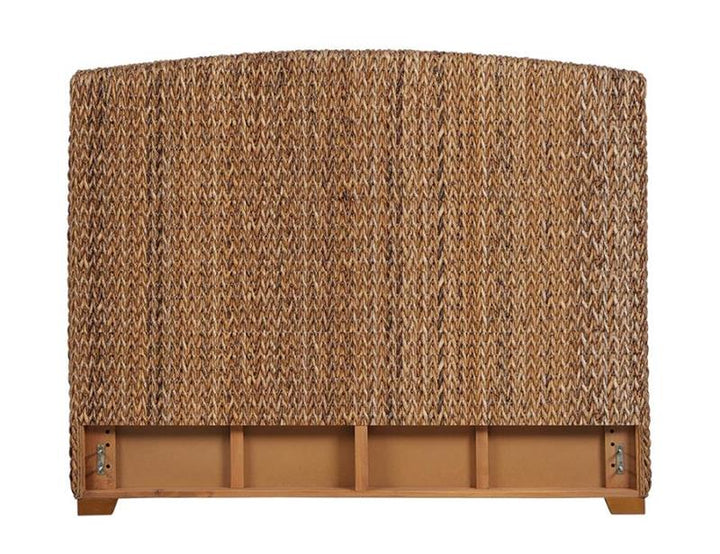 Laughton Hand-Woven Banana Leaf Eastern King Headboard Amber (300501KEB1)