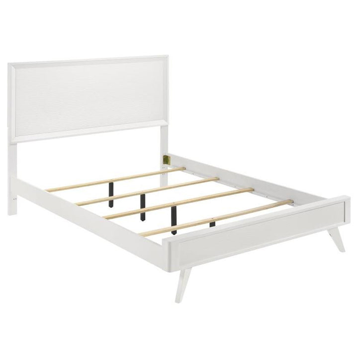 Janelle Eastern King Panel Bed White (223651KE)