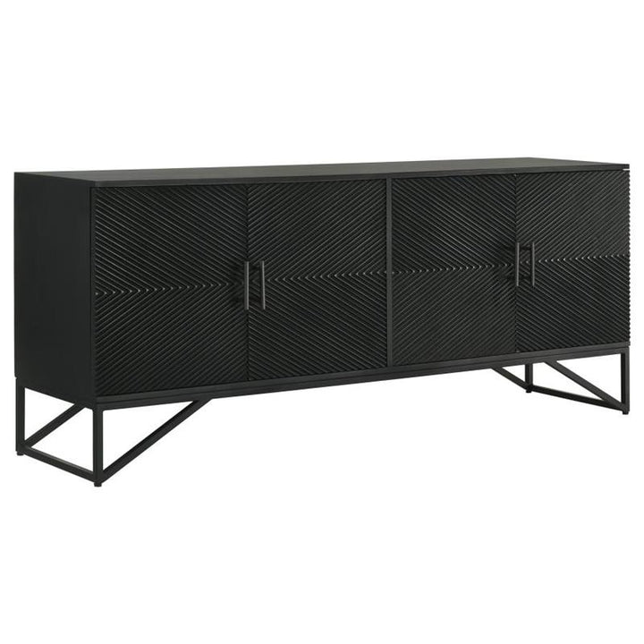 Riddell 4-door Accent Cabinet Black (959631)