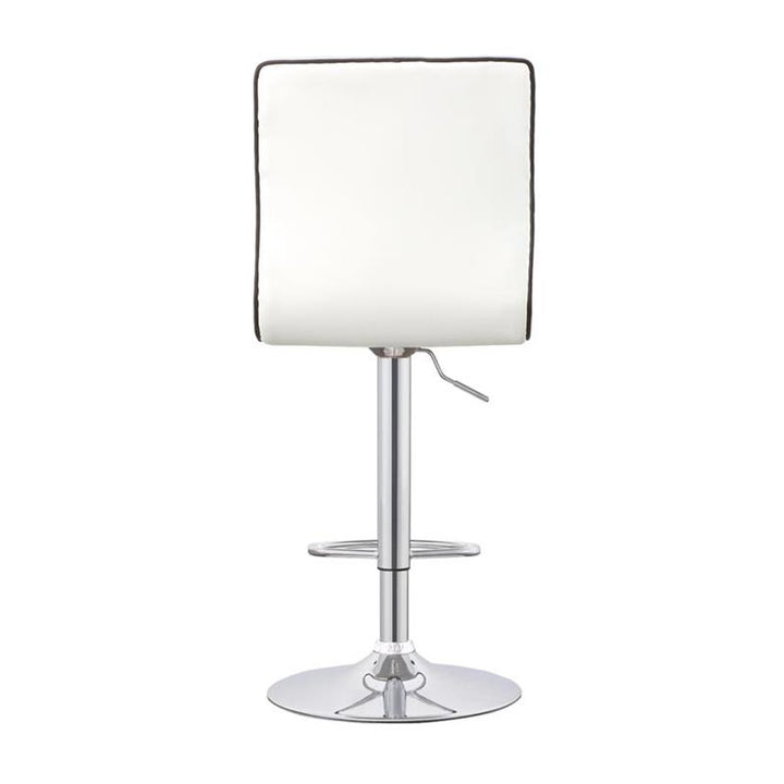 Ashbury Upholstered Adjustable Bar Stools White and Chrome (Set of 2) (122089)