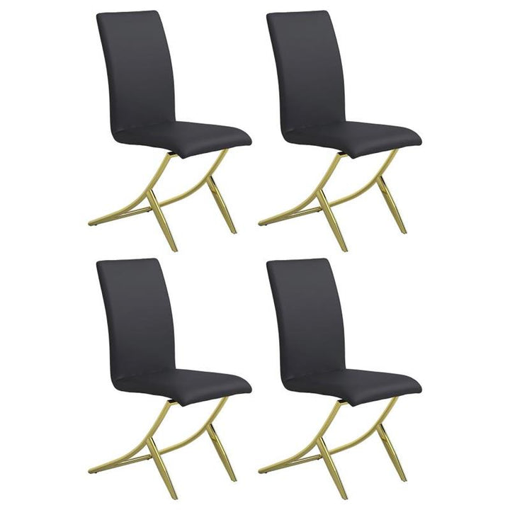 Carmelia Upholstered Side Chairs Black (Set of 4) (105172)