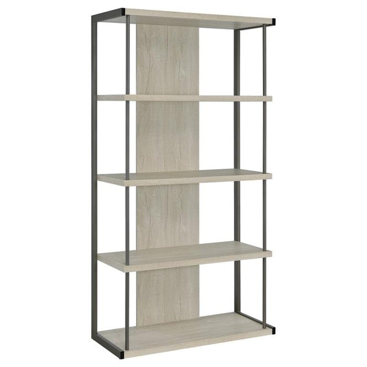 Loomis 4-shelf Bookcase Whitewashed Grey (805884)