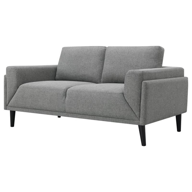 Rilynn Upholstered Track Arms Loveseat Grey (509525)