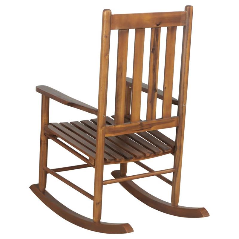 Annie Slat Back Wooden Rocking Chair Golden Brown (609457)