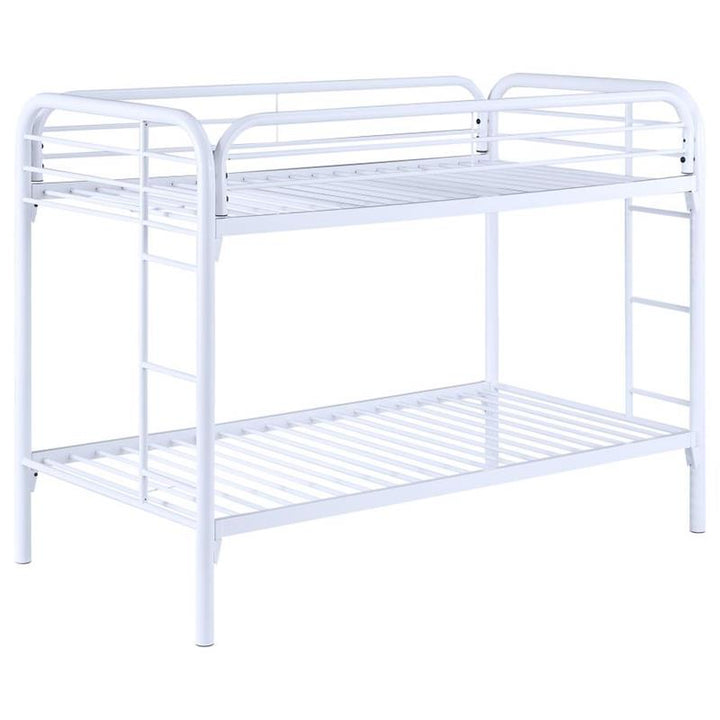 Morgan Twin Over Twin Bunk Bed White (2256W)