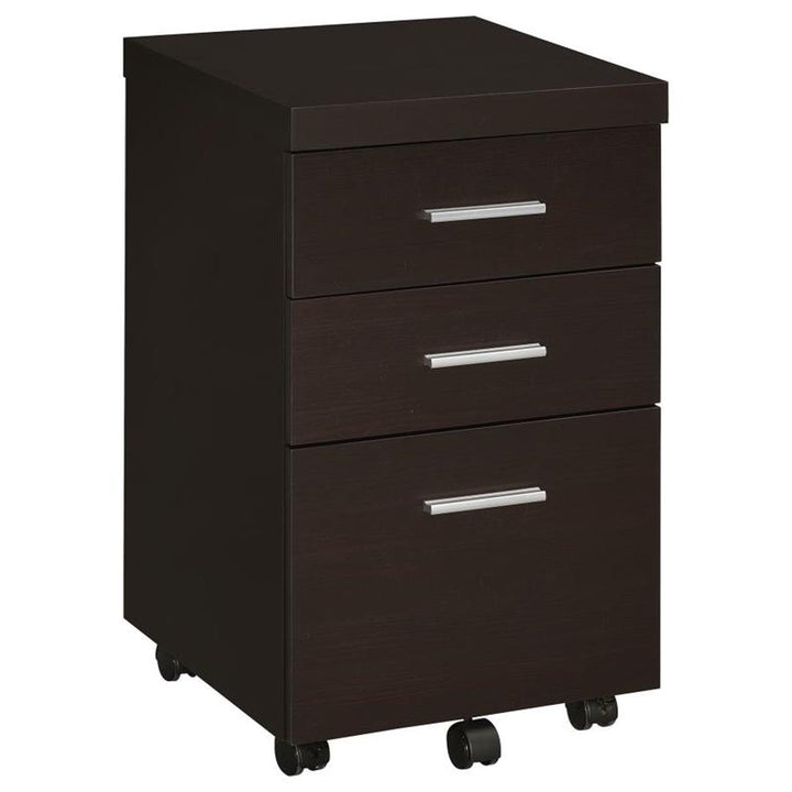 Skeena 3-drawer Mobile Storage Cabinet Cappuccino (800903)