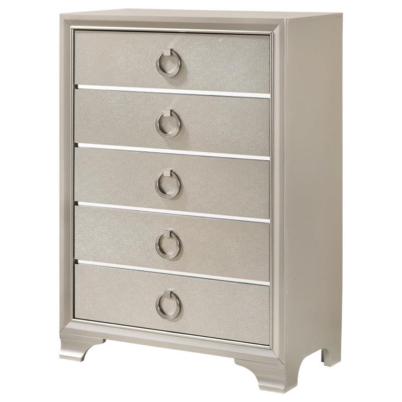 Salford 5-drawer Chest Metallic Sterling (222725)