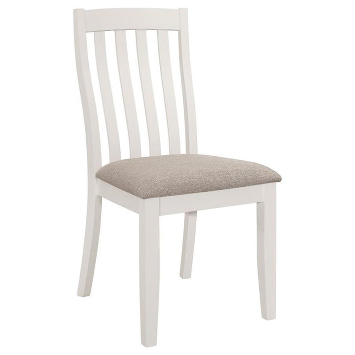 Anwar Vertical Slat Back Dining Side Chair Off White (122302)