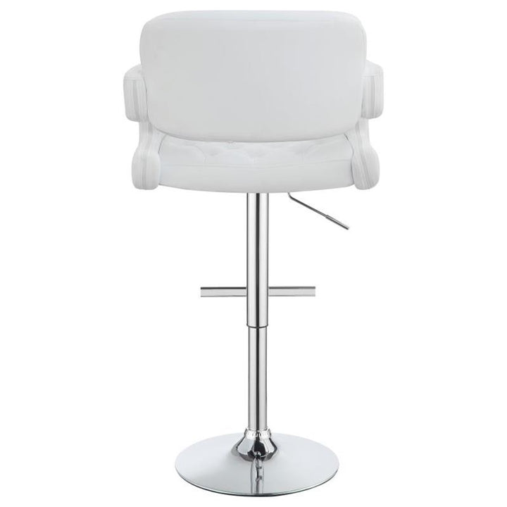 Brandi Adjustable Bar Stool Chrome and White (102557)