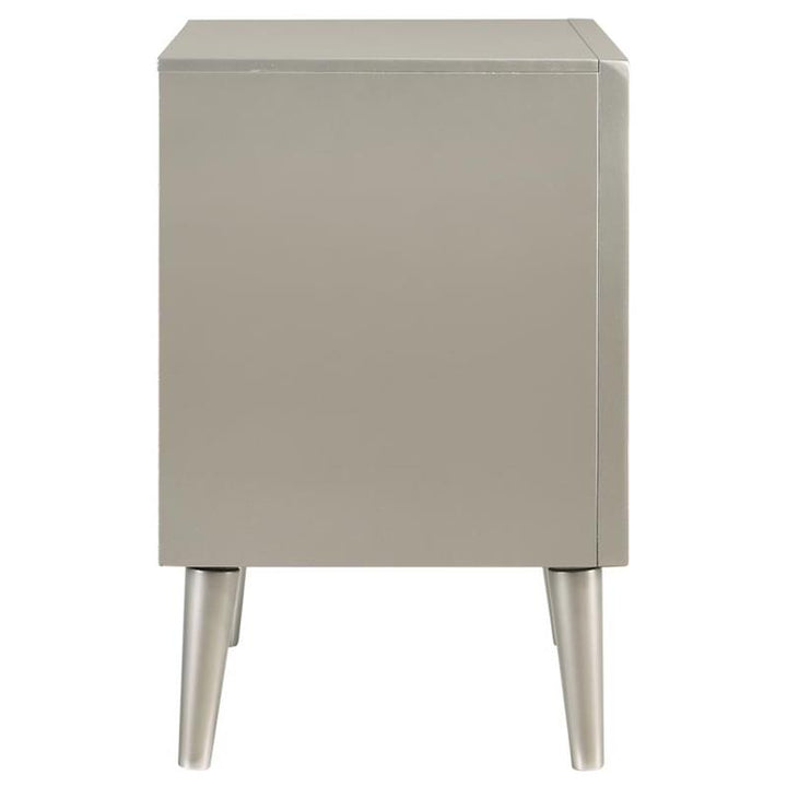 Ramon 2-drawer Nightstand Metallic Sterling (222702)