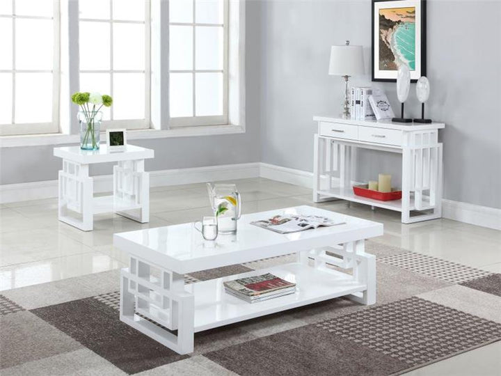 Schmitt Rectangular Coffee Table High Glossy White (705708)