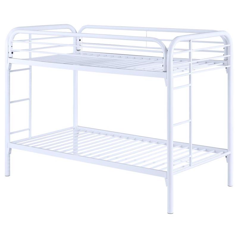 Morgan Twin Over Twin Bunk Bed White (2256W)