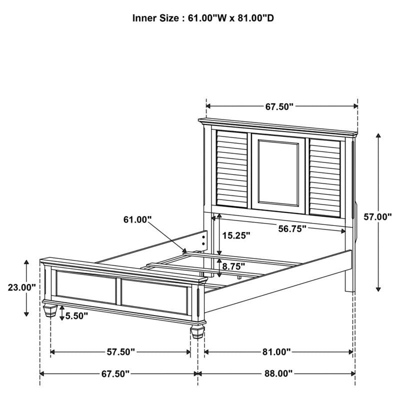 Franco Storage Platform Bedroom Set (200971Q-S4)