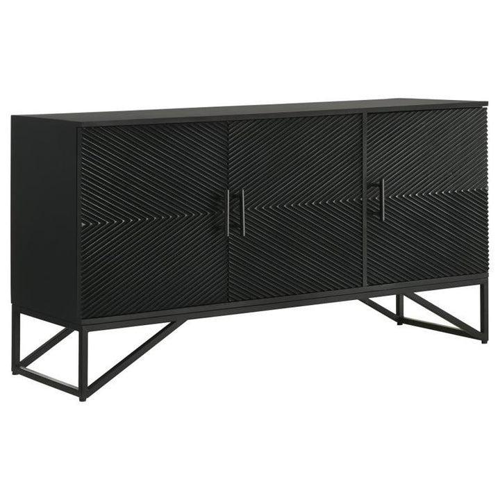 Riddell 3-door Accent Cabinet Black (959630)