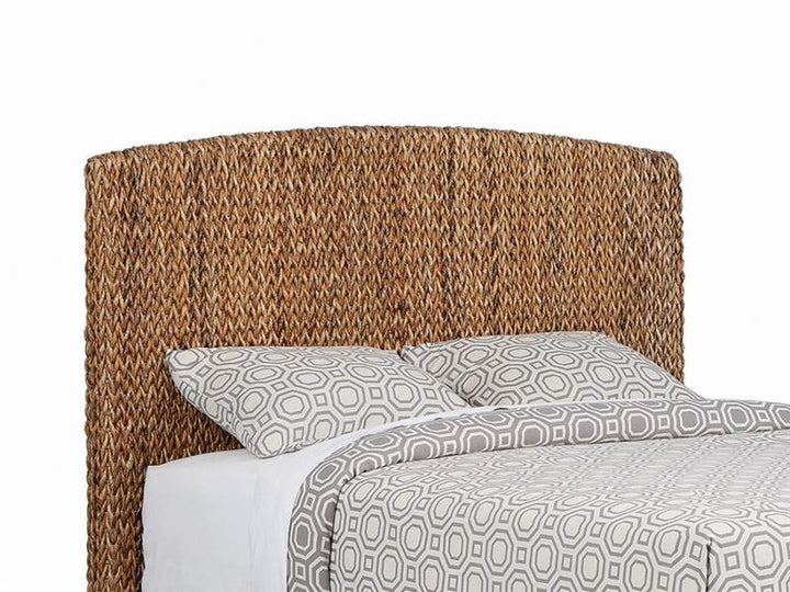 Laughton Hand-Woven Banana Leaf Queen Headboard Amber (300501QB1)