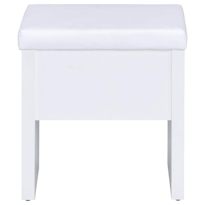 Harvey 2-piece Vanity Set with Lift-Top Stool White (300290)