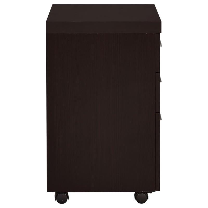 Skeena 3-drawer Mobile Storage Cabinet Cappuccino (800903)