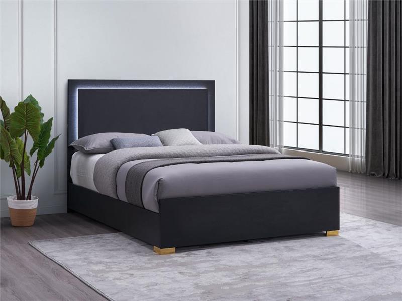 Marceline Full Bed with LED Headboard Black (222831F)