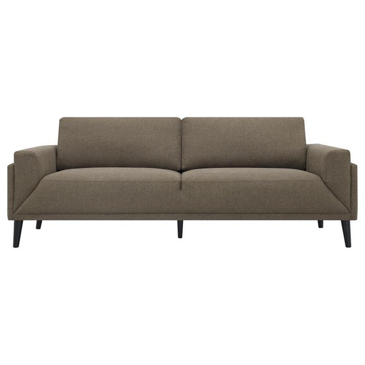 Rilynn 2-piece Upholstered Track Arms Sofa Set Brown (509521-S2)