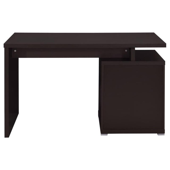 Irving 2-drawer Office Desk with Cabinet Cappuccino (800109)