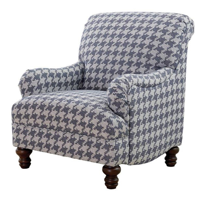 Glenn Recessed Arms Accent Chair Blue (903093)