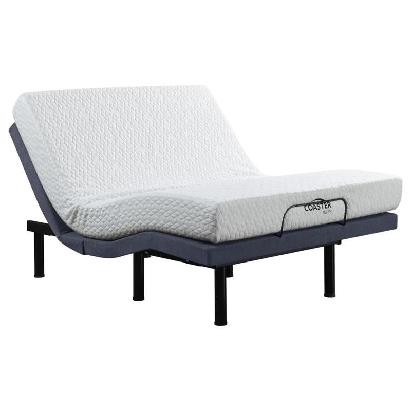 Clara Queen Adjustable Bed Base Grey and Black (350131Q)