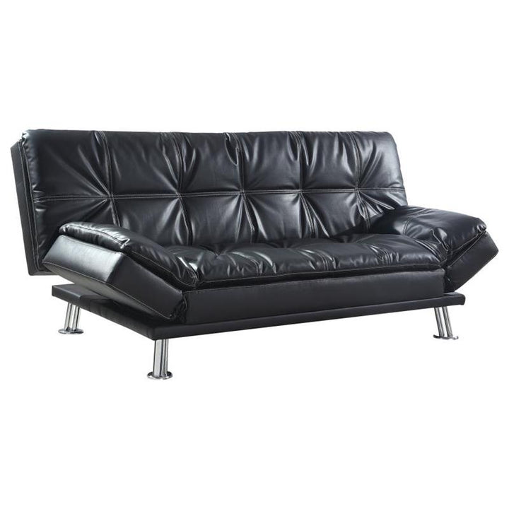 Dilleston Tufted Back Upholstered Sofa Bed Black (300281)