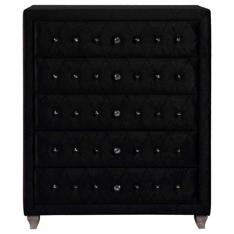 Deanna Deanna 5-drawer Rectangular Chest Black (206105)