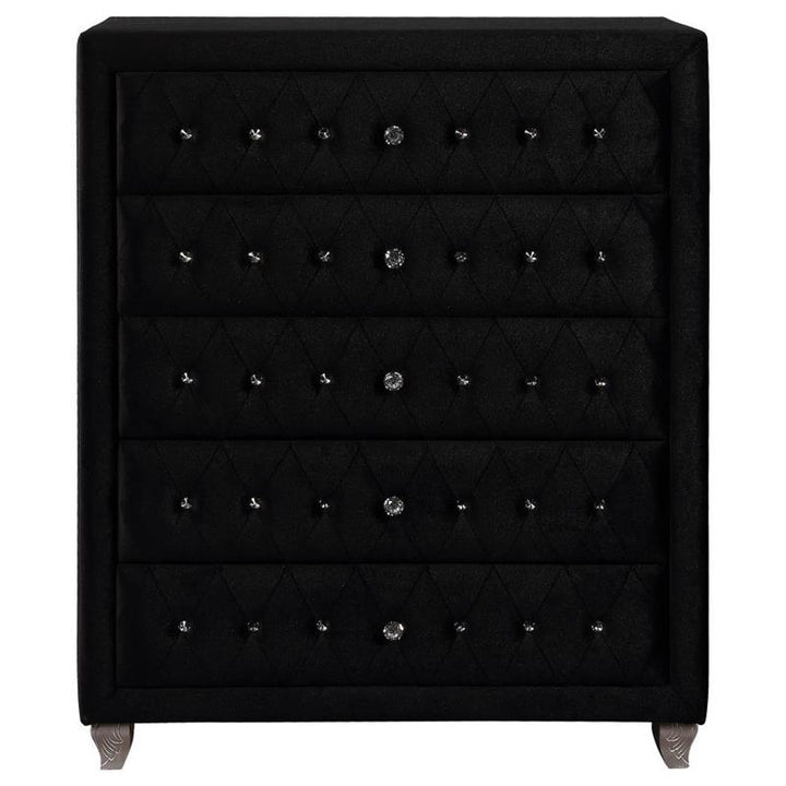 Deanna Deanna 5-drawer Rectangular Chest Black (206105)