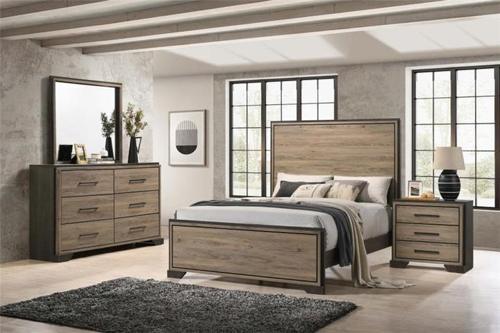 Baker 4-piece California King Bedroom Set Brown and Light Taupe (224461KW-S4)