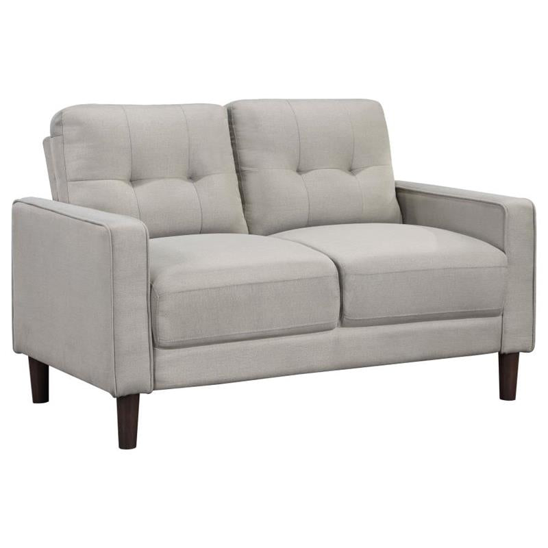 Bowen 2-piece Upholstered Track Arms Tufted Sofa Set Beige (506785-S2)