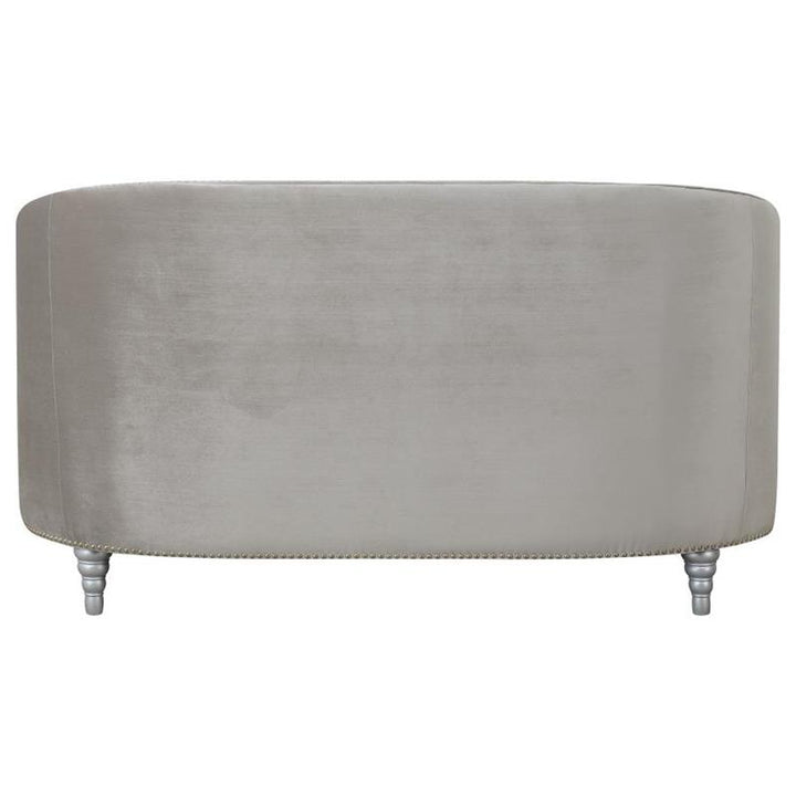 Avonlea Sloped Arm Tufted Loveseat Grey (508462)